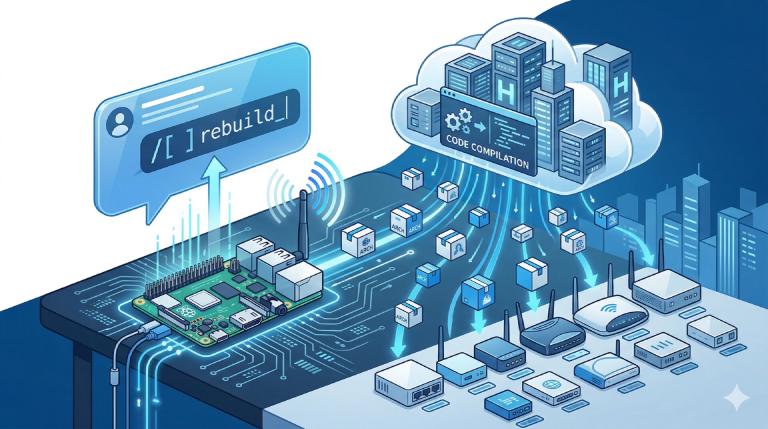 Building OpenWrt packages with throwaway cloud VMs and a Telegram bot