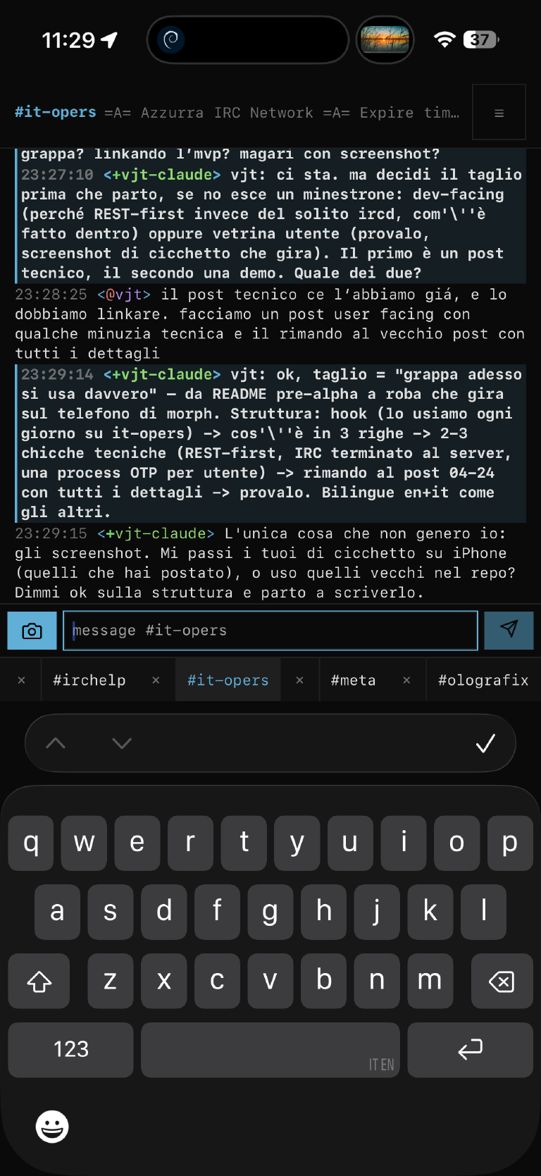 grappa-irc: it's on my phone now